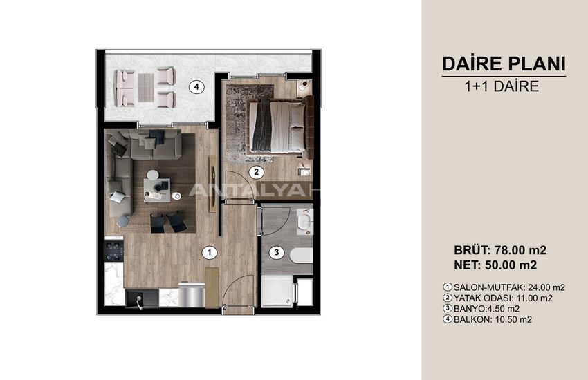 Brand New Properties with Pool and Garden in Mersin Erdemli 21