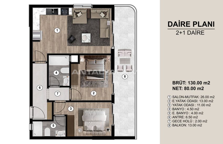 Brand New Properties with Pool and Garden in Mersin Erdemli 22