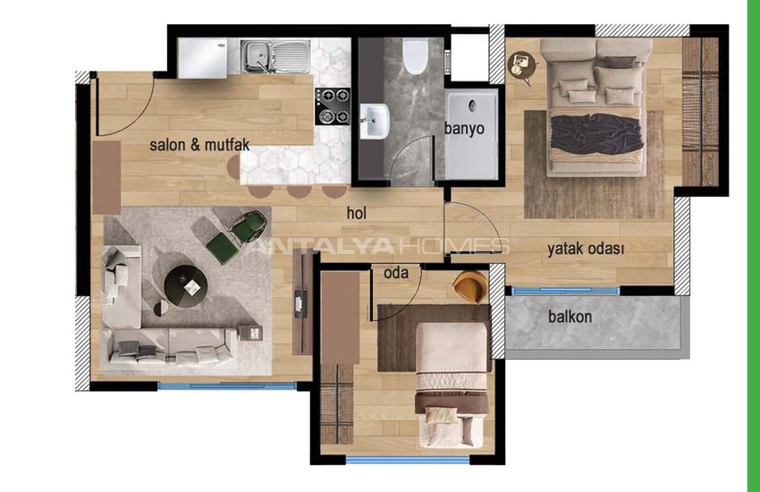Investment 2-bedroom Properties with Sea Views in Mersin 19