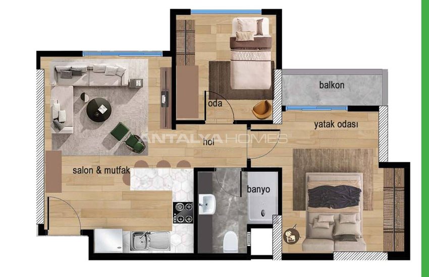 Investment 2-bedroom Properties with Sea Views in Mersin 20