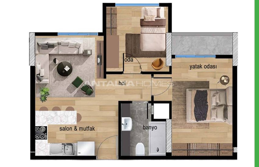 Investment 2-bedroom Properties with Sea Views in Mersin 21