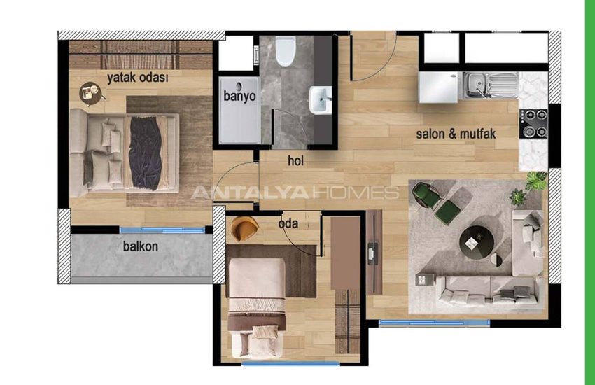Investment 2-bedroom Properties with Sea Views in Mersin 22