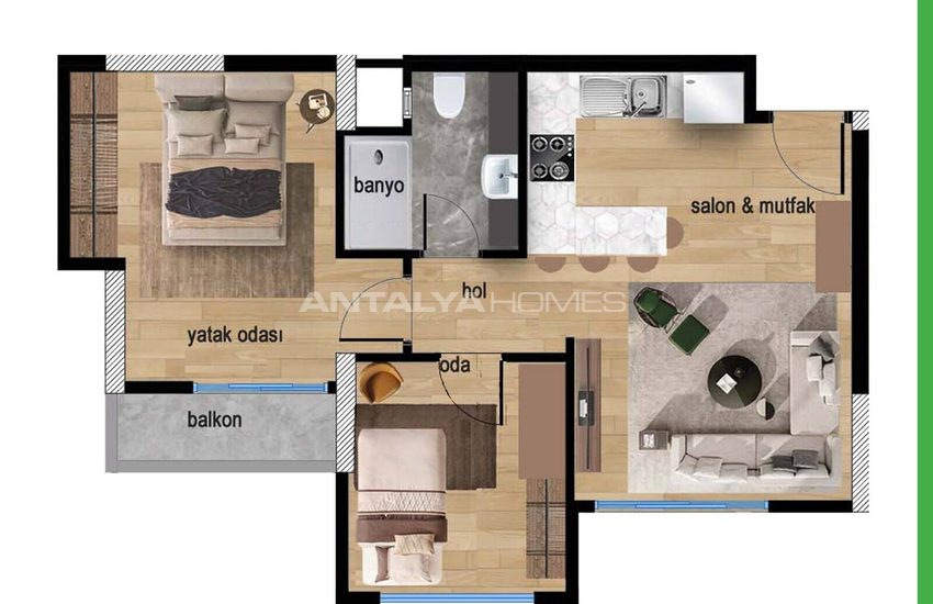 Investment 2-bedroom Properties with Sea Views in Mersin 18