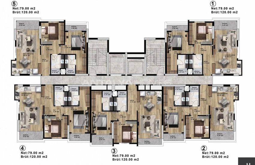 Appartements Dans Résidence Avec Piscine Au Centre De Mezitli 20