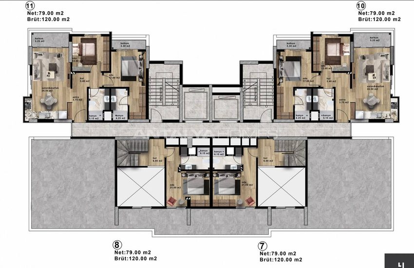 Appartements Dans Résidence Avec Piscine Au Centre De Mezitli 21