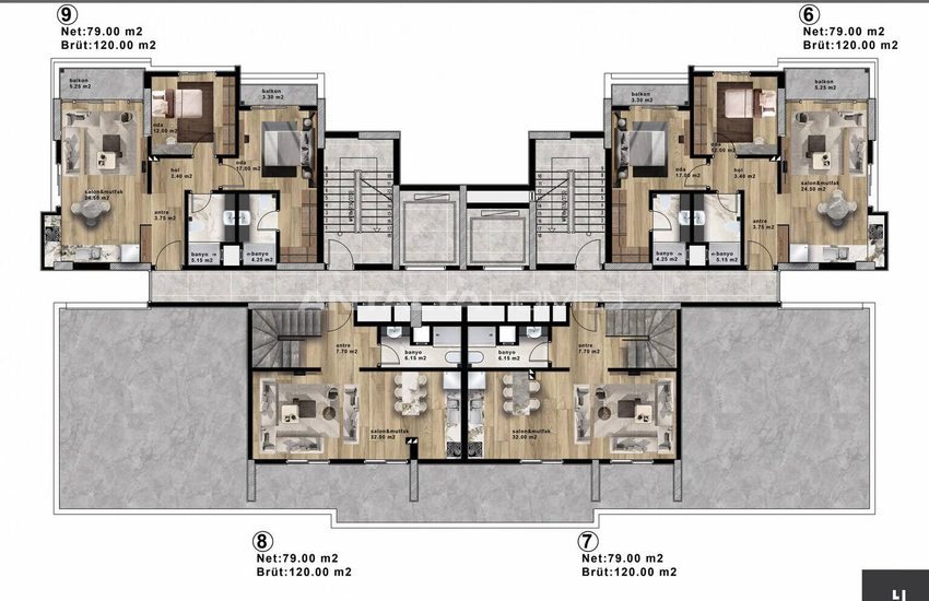 Appartements Dans Résidence Avec Piscine Au Centre De Mezitli 22
