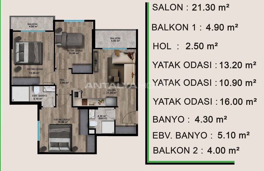 Appartementen In Een Complex Met Waterpark In Mersin Çeşmeli 37