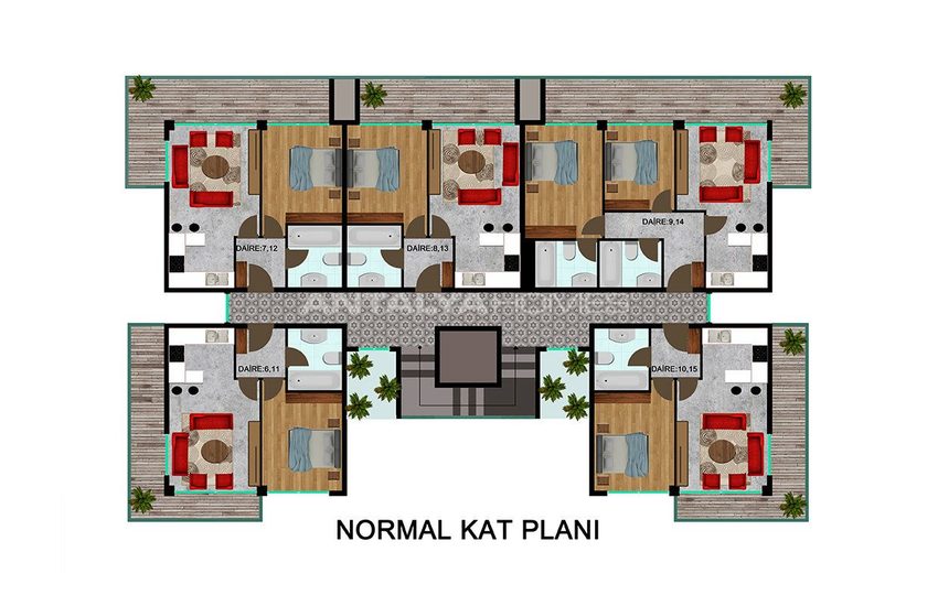 Sea and Nature View Luxury Apartments in Alanya 45