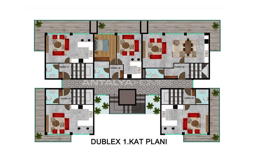Sea and Nature View Luxury Apartments in Alanya 46