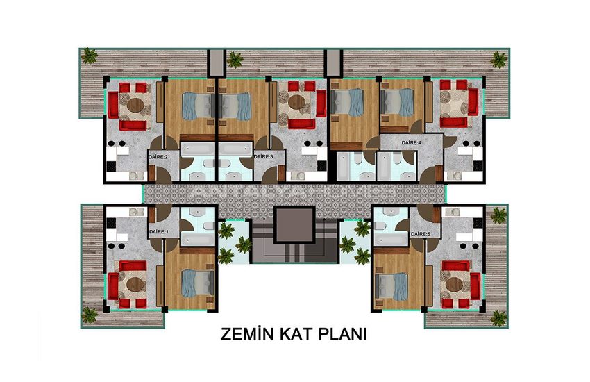 Sea and Nature View Luxury Apartments in Alanya 44