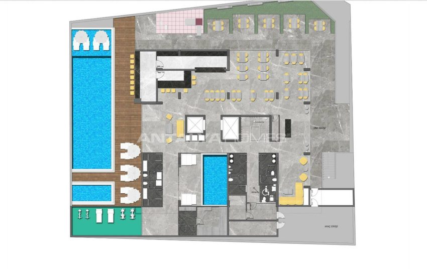 Alanya Merkezde Denize 250 Mt Uzaklıkta Sıfır Daireler 41