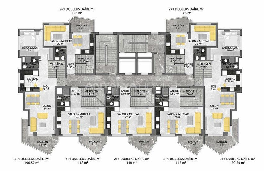 New Flats 700 Mt to the Sea in Mahmutlar Alanya 24