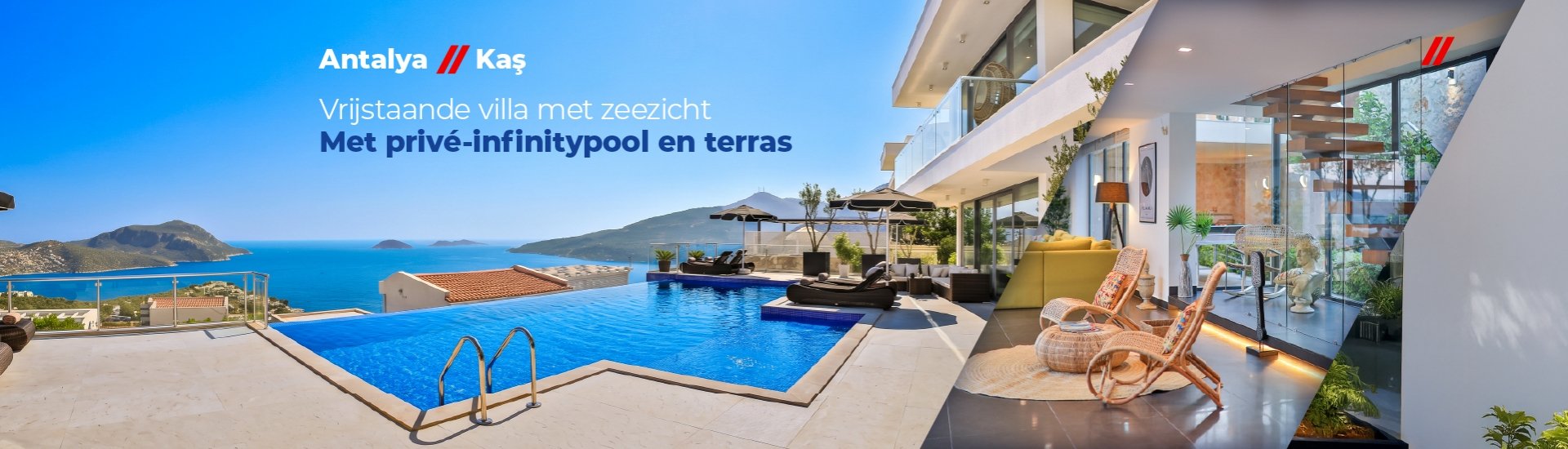 Villa Met Zee- En Bergzicht En Privézwembad In Kalkan Antalya