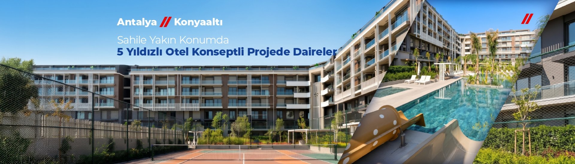 Konyaaltı'nda Beş Yıldızlı Otel Konseptli Projede Daireler