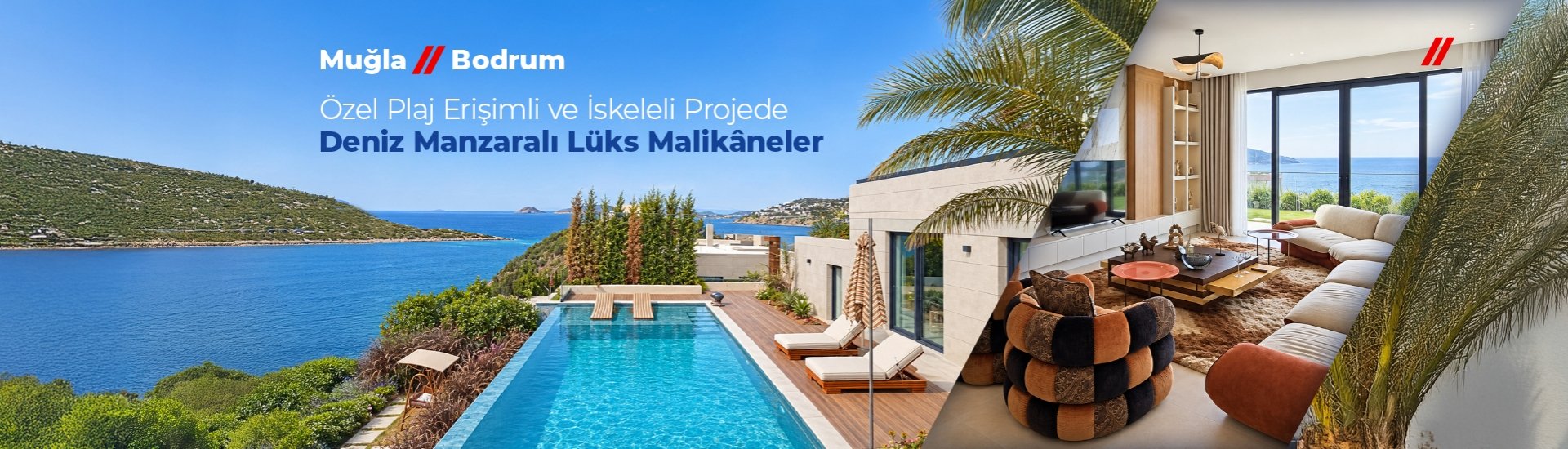 Bodrum'da Özel Plajı Bulunan Projede Havuzlu Malikaneler