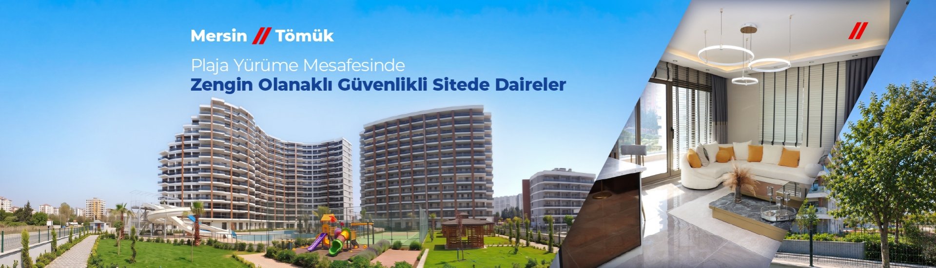 Mersin Tömük'te Deniz ve Şehir Manzaralı Satılık Daireler