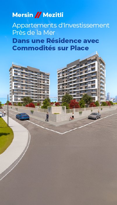 Appartements avec de Nombreuses Commodités à Mezitli, Mersin
