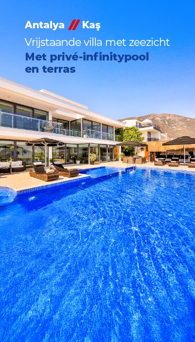 Villa met Zee- en Bergzicht en Privézwembad in Kalkan Antalya