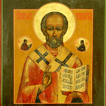 saint-nicolas, portrait, oil-painting
