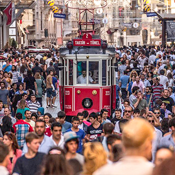 turkey, Istanbul, crowd, busy, train