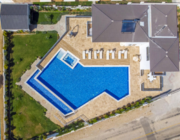 luxury-villa, pool, nature, garden, roof